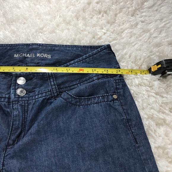 MICHAEL KORS- WIDE LEG DENIM TROUSERS - Picture 6 of 8